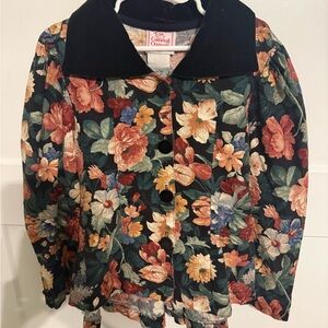 Vintage Floral Blazer - girls 7/8